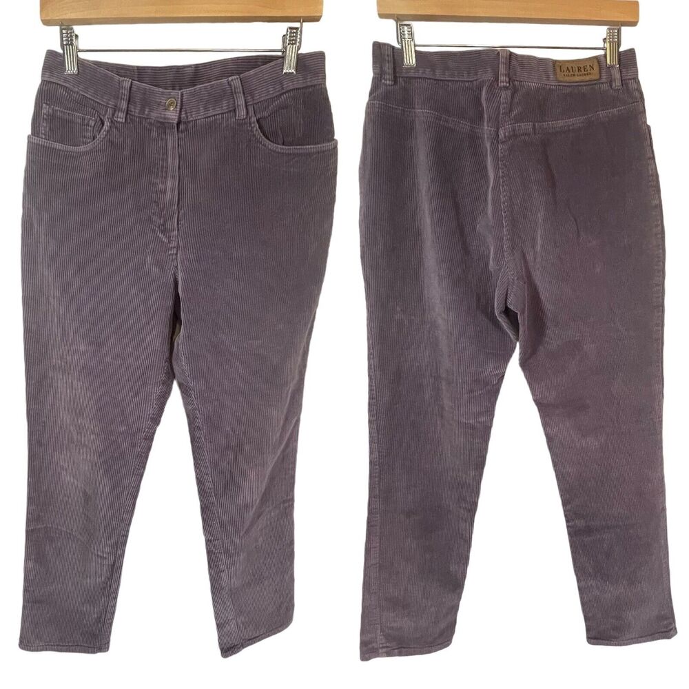 Vintage Lauren Ralph Lauren LRL Lavender Purple Cords Pants Womens SIZE 8 29x29